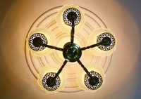 Das-JM-P Chandelier With 5 Lamps, Antique Bronze, Round - 5 Light, Bronze, NA